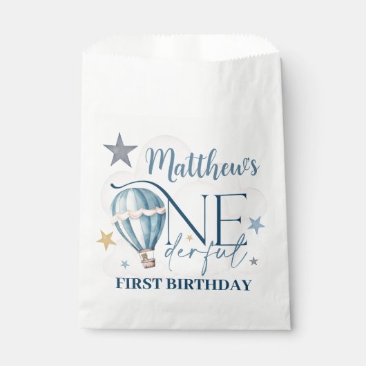 Bär in einem Ballon Weißbuch Gefallen Taschen Geschenktütchen (Vorderseite)