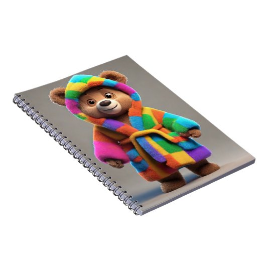 Bär in einem bunten Gewand Notizblock (Rechte Seite)