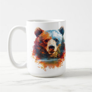 Bär in einem Herbstwald Kaffeetasse