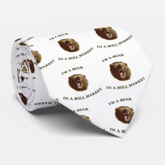 Bär in einer Hausse Krawatte (Gerollt)