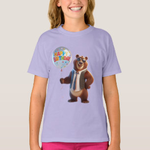 Bär in einer Krawatte, Alles Gute zum Geburtstag, T-Shirt