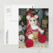Bär in einer Strumpf-Cap Postkarte (Vorne/Hinten)