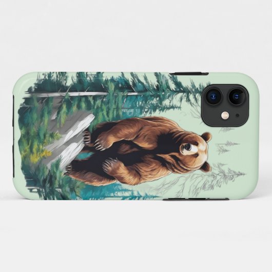 Bär in Forest Nature Lover Case-Mate iPhone Hülle (Rückseite (Horizontal))