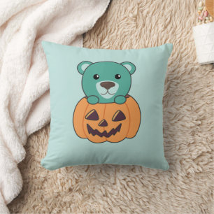 Bär in Kürkin Sweet Bears Happy Halloween Throw Kissen