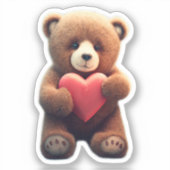 Bär in Liebe Aufkleber (Vorderseite)