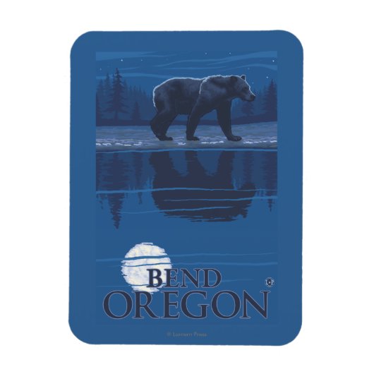 Bär in Mondlicht - Bend, Oregon Magnet (Vertikal)