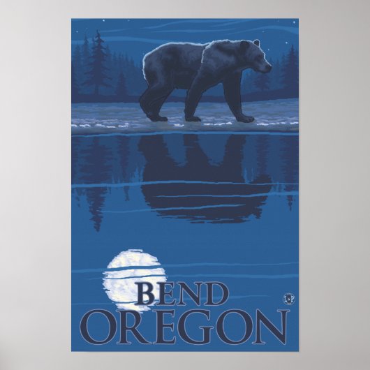 Bär in Mondlicht - Bend, Oregon Poster (Vorne)