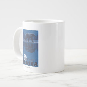 Bär in Mondlicht - Latouche, Alaska Jumbo-Tasse