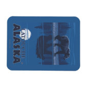 Bär in Mondlicht - Latouche, Alaska Magnet (Horizontal)
