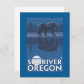 Bär in Mondlicht - Sun River, Oregon Postkarte (Vorne/Hinten)
