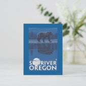 Bär in Mondlicht - Sun River, Oregon Postkarte (Stehend Vorderseite)