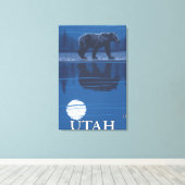 Bär in MondlichtUtah Leinwanddruck (Insitu (Holzboden))