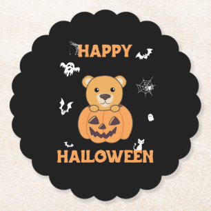 Bär in Pumpkin Sweet Bears Happy Halloween Untersetzer