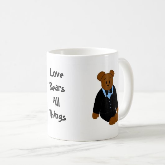 Bär in Tuxedo Kaffeetasse (VorderseiteRechts)