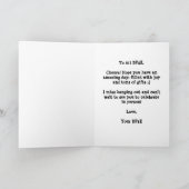 Bar IOU Zeichnend weiblich - BF4E Happy Birthday Karte (Innenseite)