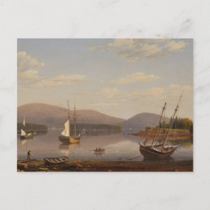 Bar Island und Mount Desert Mountains von Fitz Lan Postkarte