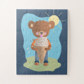 Bär isst Eiscreme Kind Sommerpuzzle Puzzle (Vertikal)