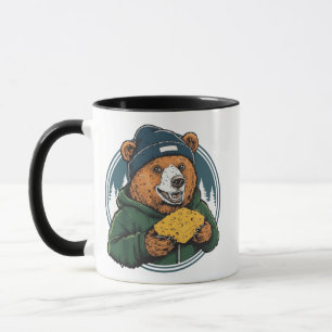 Bär isst Käse - Lustiger Anti-Green-Bay-Wisconsin Tasse