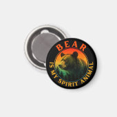 Bär ist mein Krafttier Magnet (Vorderseite/Rückseite)