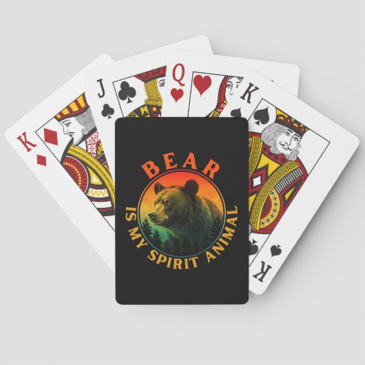 Bär ist mein Krafttier Spielkarten (Rückseite)