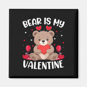 Bär ist mein Valentinstag Liebesherzen Bär Valenti Magnet