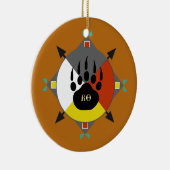 Bär ist meine Bruder-Cherokee Verzierung Keramikornament (Rechts)