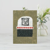 Bär ist müde Grußkarte Karte (Stehend Vorderseite)