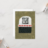 Bär ist müde Grußkarte Karte (Vorderseite/Rückseite Beispiel)