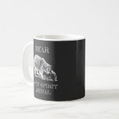Bär ist My Spirit Animal witzige Zitat Kreide Desi Kaffeetasse (Vorderseite Links)