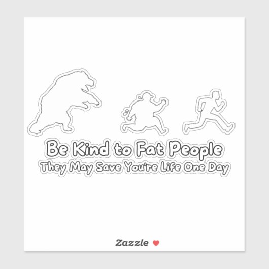 Bär jagen Leute mit lustigem Zitat-Kfz Aufkleber (Blatt)