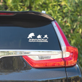 Bär jagen Leute mit lustigem Zitat-Kfz Aufkleber