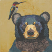 BÄR & KOLIBRI AUFKLEBER (Vorderseite)