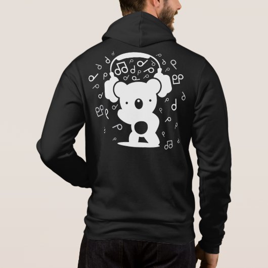 Bär_Kopfhörer Hoodie (Rückseite)