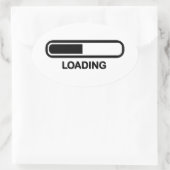 Bar laden ovaler aufkleber (Tasche)