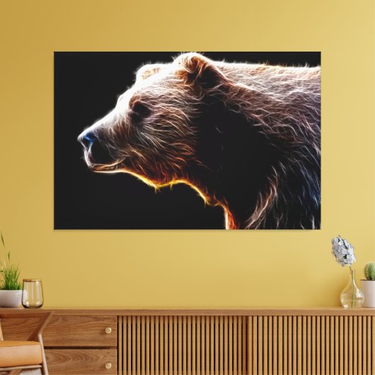 Bär Leinwanddruck (Insitu (Wohnzimmer))