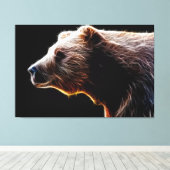 Bär Leinwanddruck (Insitu (Holzboden))