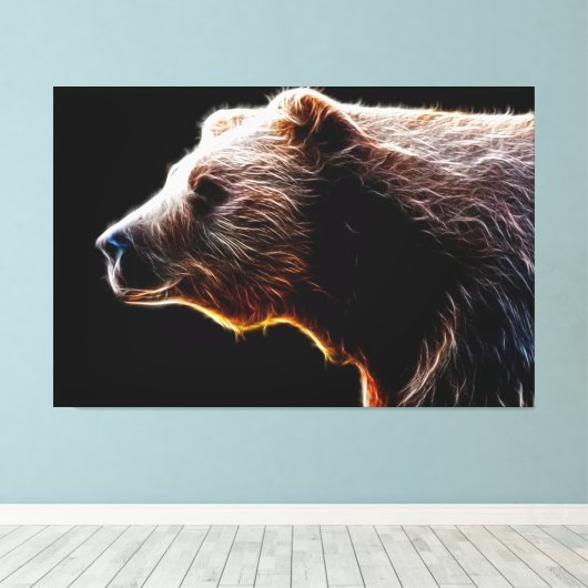 Bär Leinwanddruck (Insitu (Holzboden))