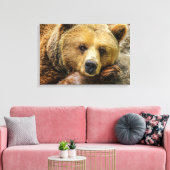 Bär Leinwanddruck (Insitu (Wohnzimmer))