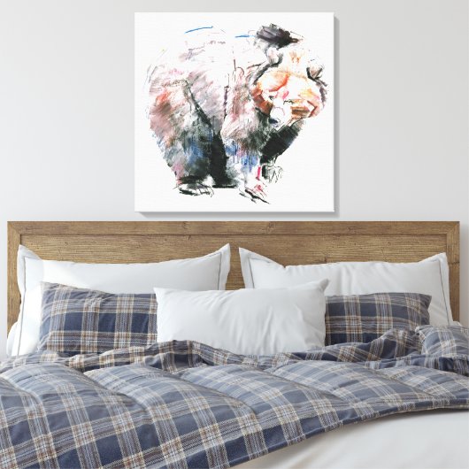 Bär Leinwanddruck (Insitu (Schlafzimmer))