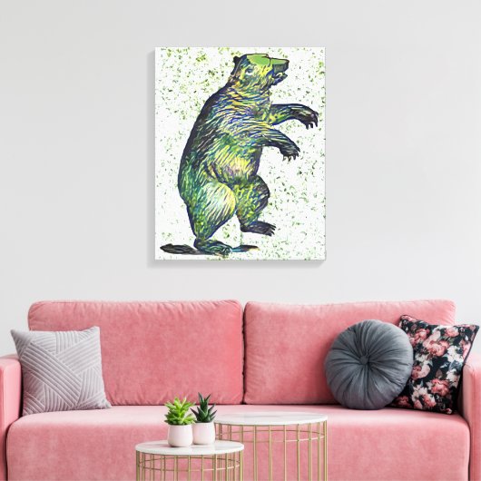 Bär Leinwanddruck (Insitu (Wohnzimmer))
