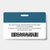 Bar-Logo des benutzerdefinierten Mitarbeiter-ID-Ab Ausweis (Rückseite)