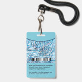 Bar-Logo des Fotos Ausweis (Rückseite mit Lanyard)