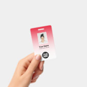 Bar-Logo des Red Employee-Fotos Ausweis (Handheld)