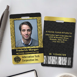 Bar-Logo für Computer IT Custom Employee Ausweis