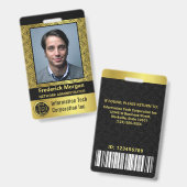 Bar-Logo für Computer IT Custom Employee Ausweis (Vorder- & Rückseite)