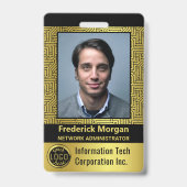 Bar-Logo für Computer IT Custom Employee Ausweis (Vorderseite)