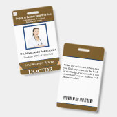 Bar-Logo für das Foto eines Mitarbeiters Ausweis (Front & Back)