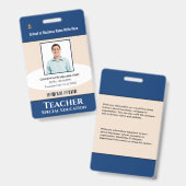 Bar-Logo für das Foto eines Mitarbeiters Ausweis (Vorder- & Rückseite)