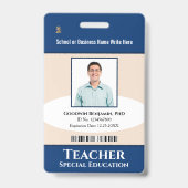 Bar-Logo für das Foto eines Mitarbeiters Ausweis (Vorderseite)