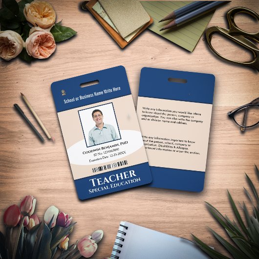 Bar-Logo für das Foto eines Mitarbeiters Ausweis